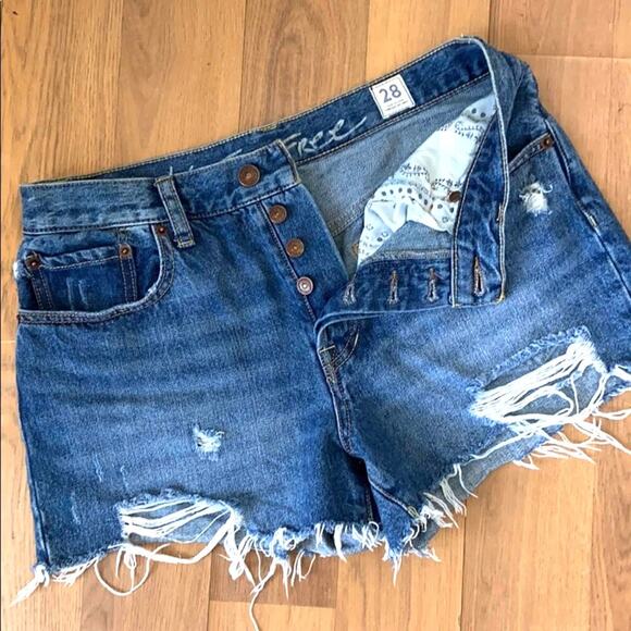 Free People X Revolve Sofia Short Denim Blue size 28 - Picture 5 of 14
